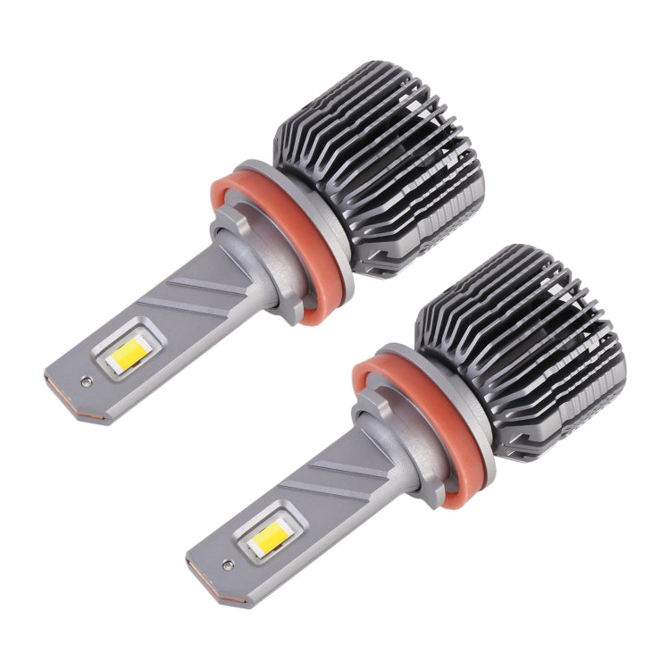 2 PCS H11 DC12V / 28W / 6000K / 4300K / 3000K Car Triple Color LED Headlight with CSP Lamp Beads and Decoding
