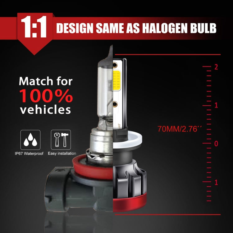 2 PCS EV19 880 / 881 DC9-30V 30W 3000LM 3000K IP68 Car Fog Lights (Gold Light)