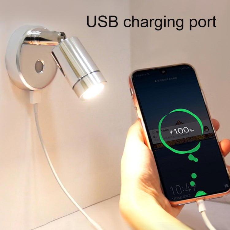 RV 10-30V Multi-functional Reading Light with Touch Switch, Style: Straight Hose