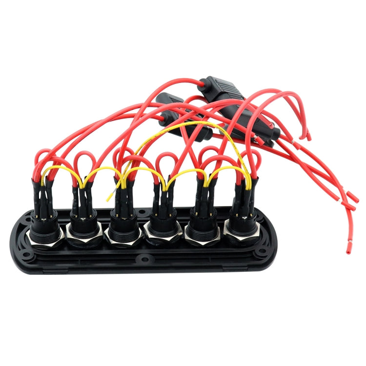 Yacht / RV Modified 6-position Button 12V 20A IP66 Carbon Fiber Panel Switch