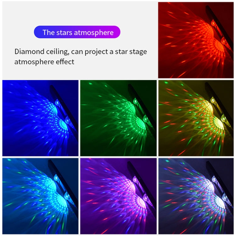 D88 5V 2.5W Car Colorful Starry Sky Atmosphere Lamp with Remote Control