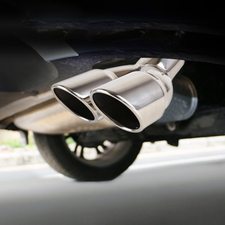 Universal Car Styling Stainless Steel Elbow Exhaust Tail Muffler Tip Pipe, Inside Diameter: 6cm