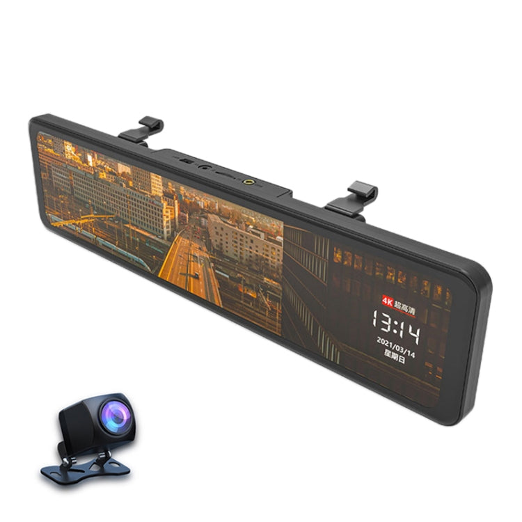 T60 12 inch Touch Screen 4K Car Rearview Mirror Driving Recorder DVR Support Phone Interconnection