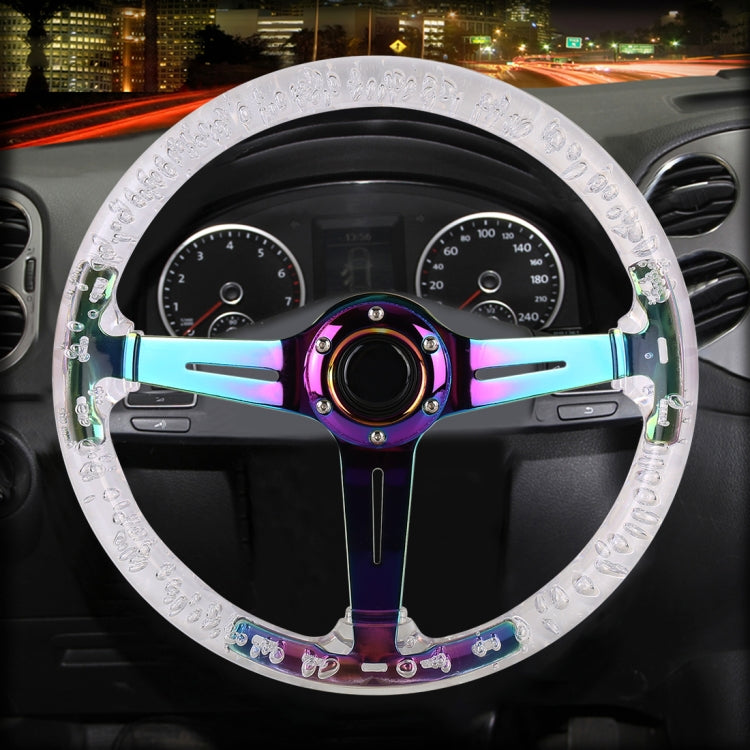 Car Universal Colorful Metal Crystal Anti-skid Steering Wheel Cover, Adaptation Steering Wheel Diameter: 38cm
