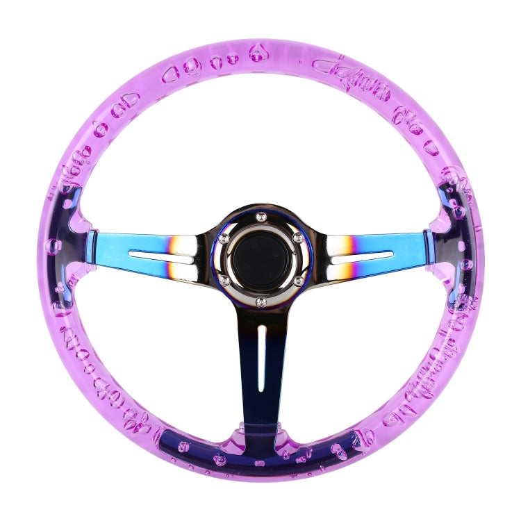 Car Universal Toasted Blue metal Crystal Anti-skid Steering Wheel Cover, Adaptation Steering Wheel Diameter: 38cm (Purple)