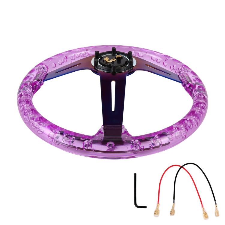 Car Universal Toasted Blue metal Crystal Anti-skid Steering Wheel Cover, Adaptation Steering Wheel Diameter: 38cm (Purple)