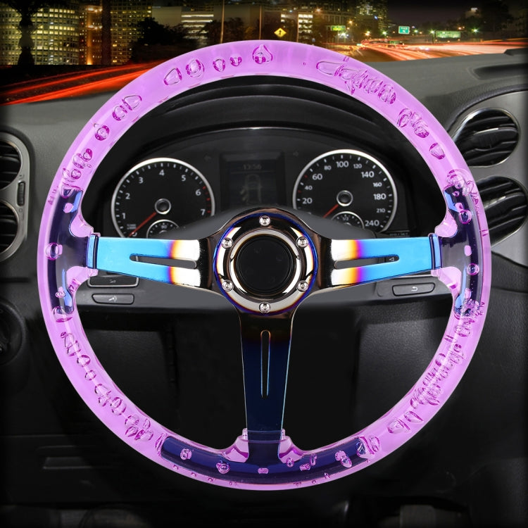Car Universal Toasted Blue metal Crystal Anti-skid Steering Wheel Cover, Adaptation Steering Wheel Diameter: 38cm (Purple)