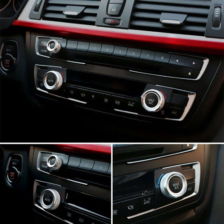 3 PCS Car Metal Air Conditioner Knob Case for BMW X1 / X2 / GT