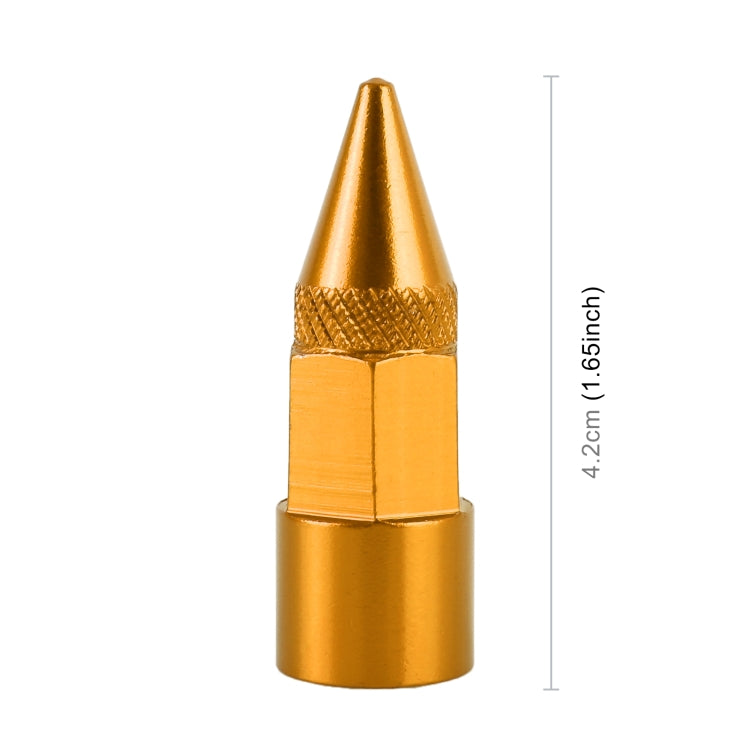 4 PCS 6-edeg Shape Gas Cap Mouthpiece Cover Tire Cap Car Tire Valve Caps