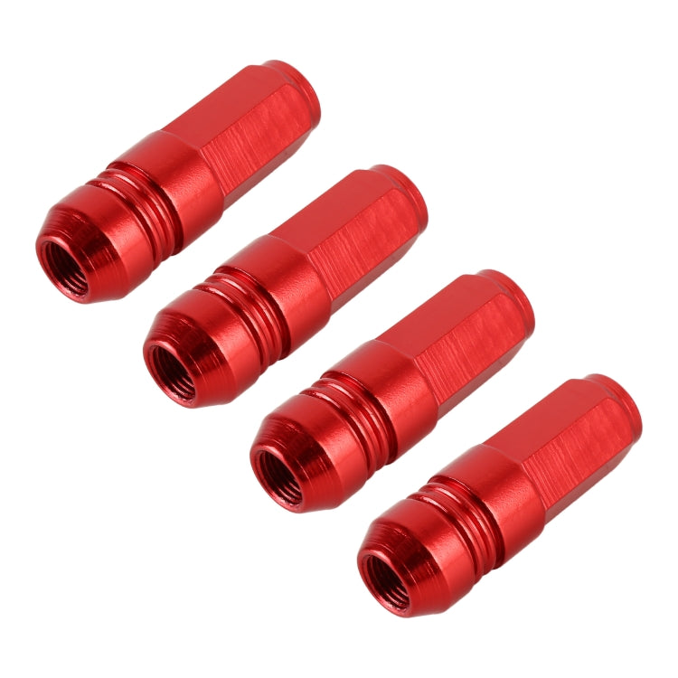 4 PCS Nut 6-edeg Shape Gas Cap Mouthpiece Cover Tire Cap Car Tire Valve Caps