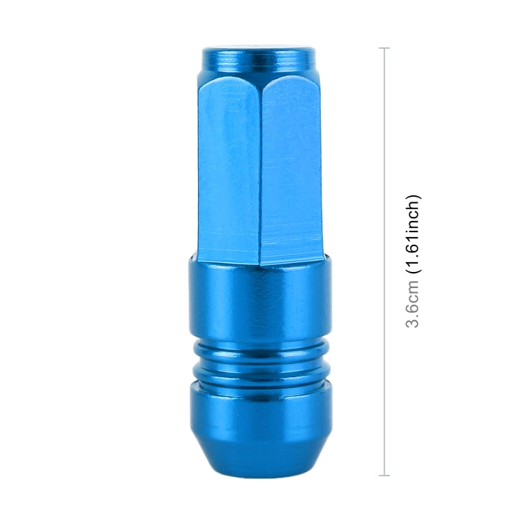 4 PCS Nut 6-edeg Shape Gas Cap Mouthpiece Cover Tire Cap Car Tire Valve Caps