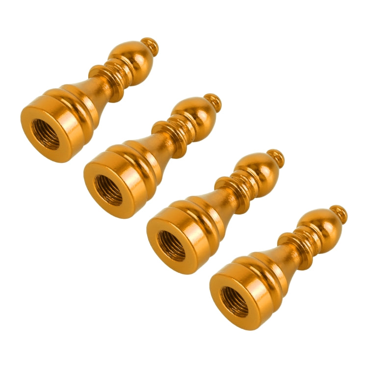 4 PCS Chess 2 Shape Gas Cap Mouthpiece Cover Tire Cap Car Tire Valve Caps