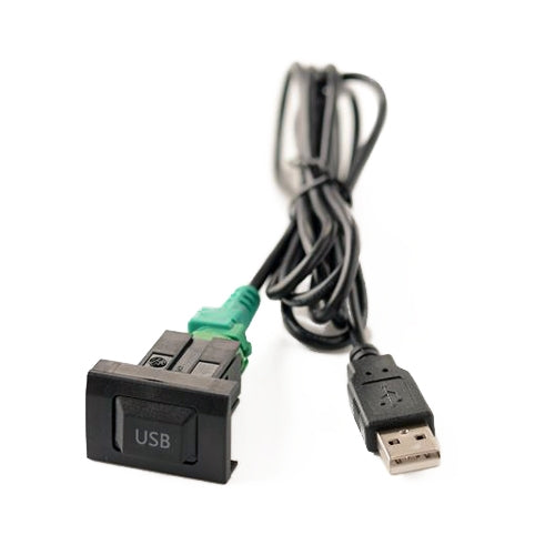 Car Center Console CD Reserved Position Modified 3.3 x 2.3cm USB Interface Conversion Cable for Volkswagen / Audi / Skoda, Cable Length: 1m