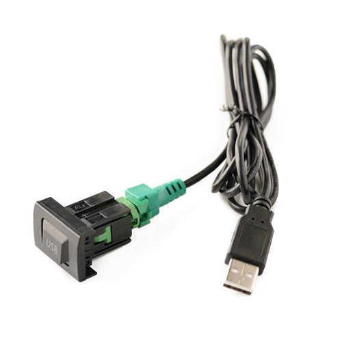 Car Center Console CD Reserved Position Modified 3.3 x 2.3cm USB Interface Conversion Cable for Volkswagen / Audi / Skoda, Cable Length: 1m