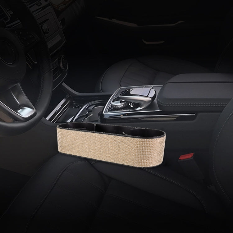 Car Lower Adjustment Imitation Diamond Storage Box with Cup Holder