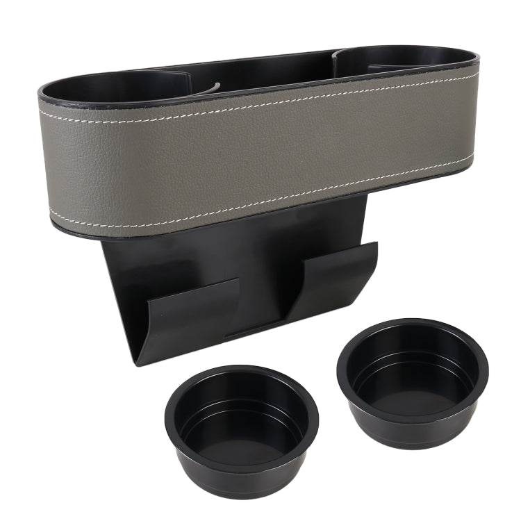Car Lower Adjustment Leather Storage Box with Cup Holder