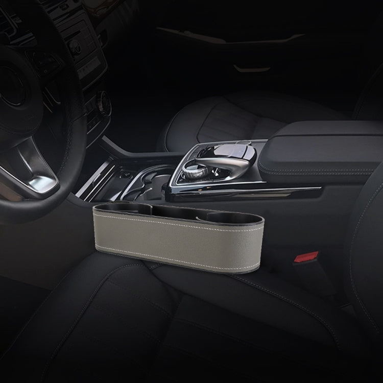 Car Lower Adjustment Leather Storage Box with Cup Holder