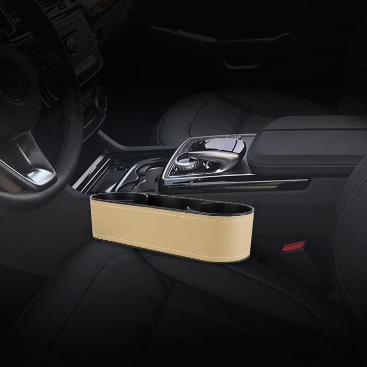 Car Lower Adjustment Leather Storage Box with Cup Holder