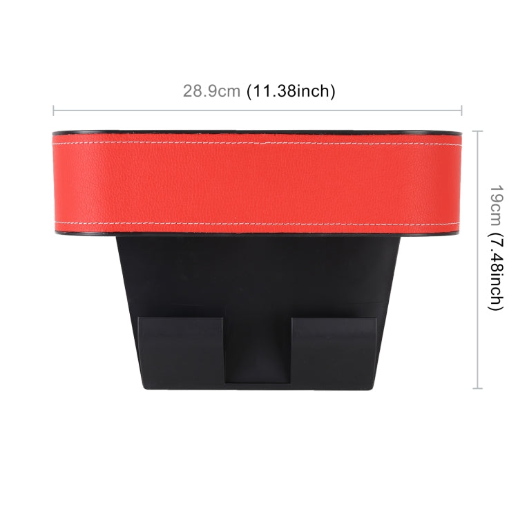 Car Lower Adjustment Leather Storage Box with Cup Holder