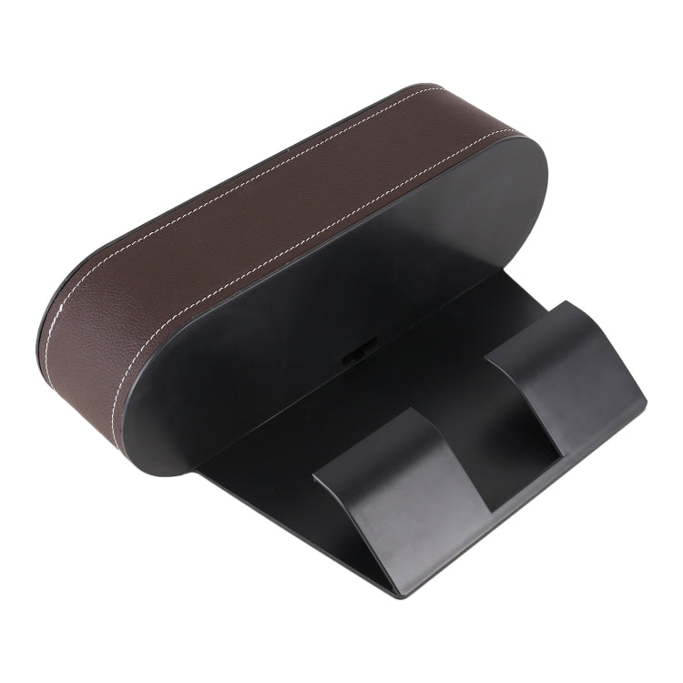 Car Lower Adjustment Leather Storage Box with Cup Holder