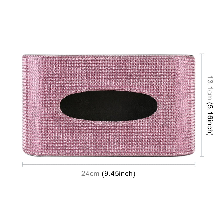 Car Imitation Diamond Tissue Storage Bag
