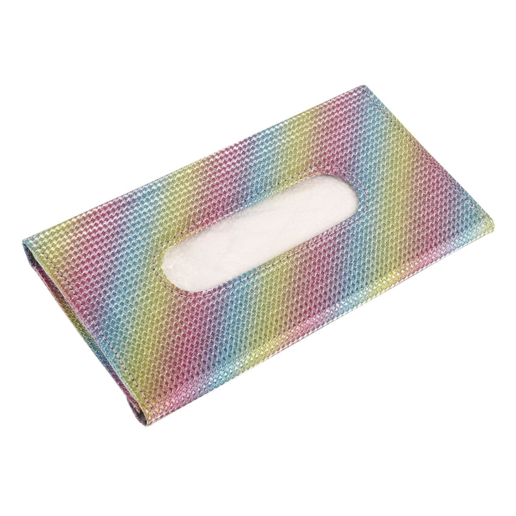 Car Hook and Loop Fastener Imitation Diamond Tissue Storage Bag