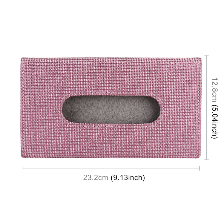 Car Hook and Loop Fastener Imitation Diamond Tissue Storage Bag