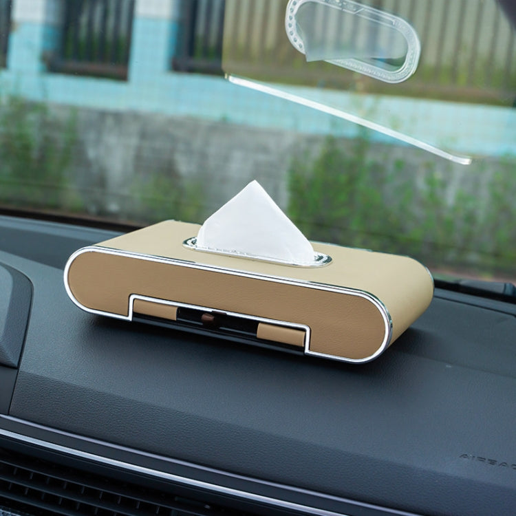 Car Dashboard Diamond Paper Towel Box with Temporary Parking Phone Number Card & Phone Holder