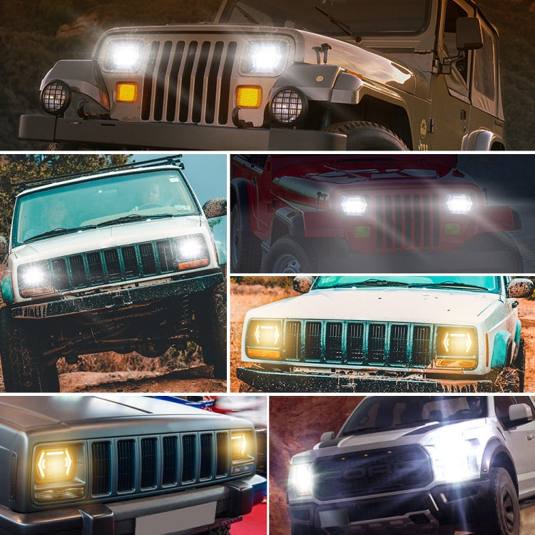 Car 7 inch Square DC9-30V LED Headlight Modification Accessories for Jeep Wrangler