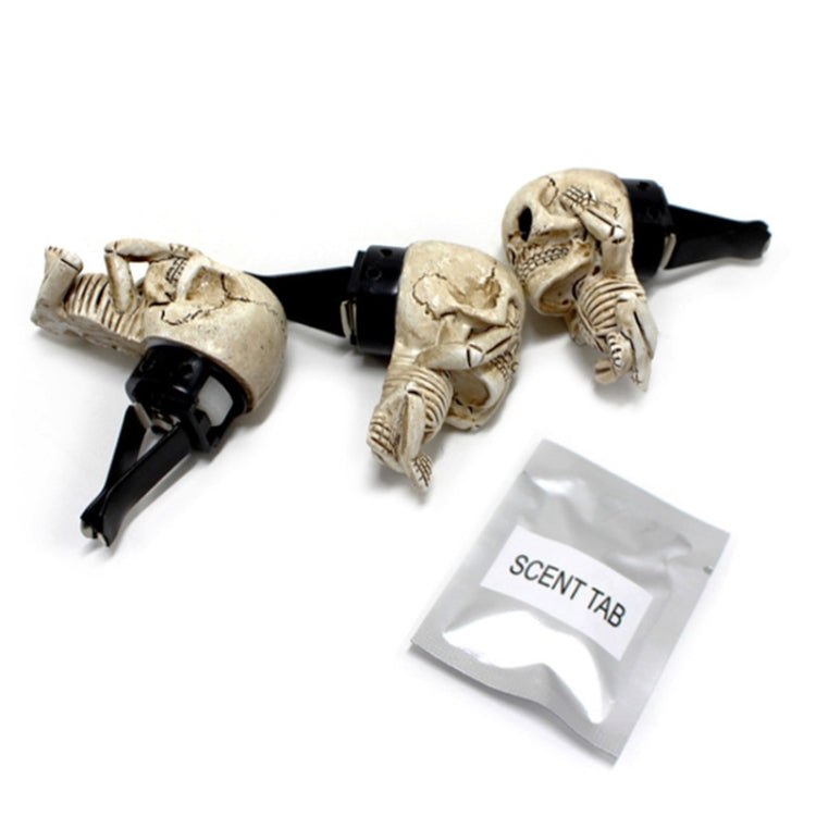 3 in 1 Car Ghost Head Shape Aromatherapy Air Outlet Resin Ornaments