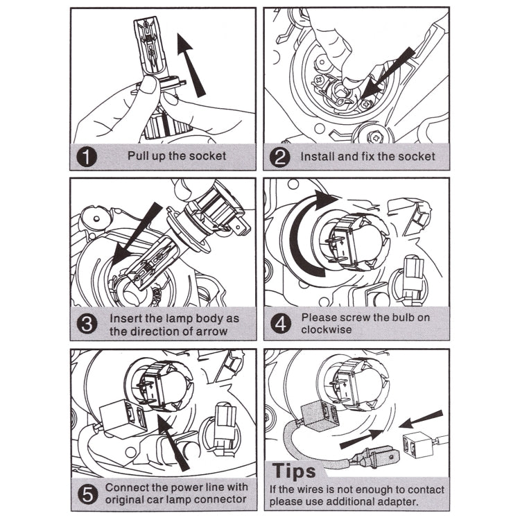 1 Pair H7 DC9-18V / 20W / 6000K / 3000LM Car LED CSP Lamp Beads Headlight