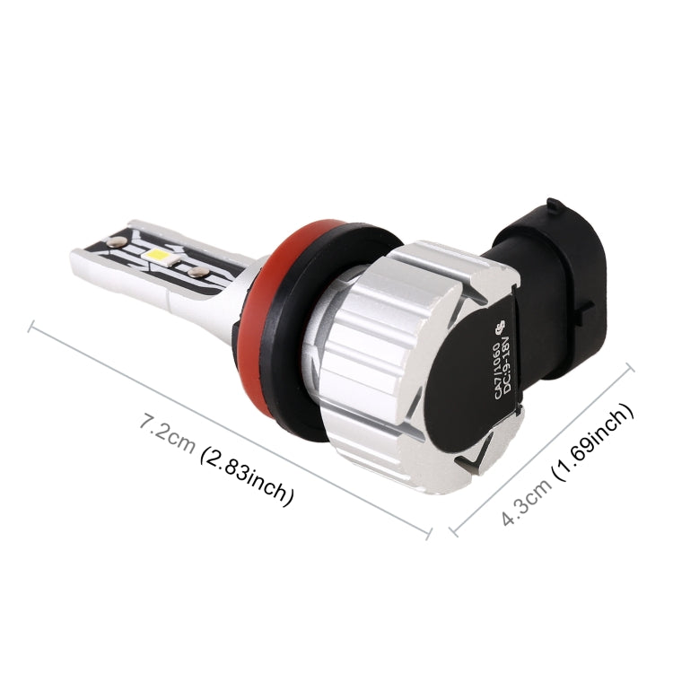 1 Pair H11 DC9-18V / 20W / 6000K / 3000LM Car LED CSP Lamp Beads Headlight