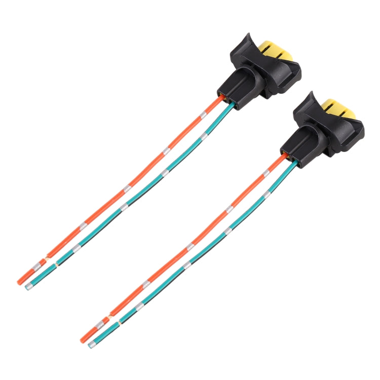 1 Pair Car H11 Bulb Holder Base Female Socket with Cable for Nissan