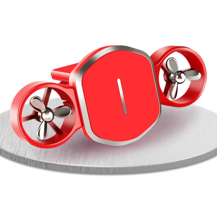 Car Dual-turbo Air Outlet Magnetic Mobile Phone Holder with Aromatherapy