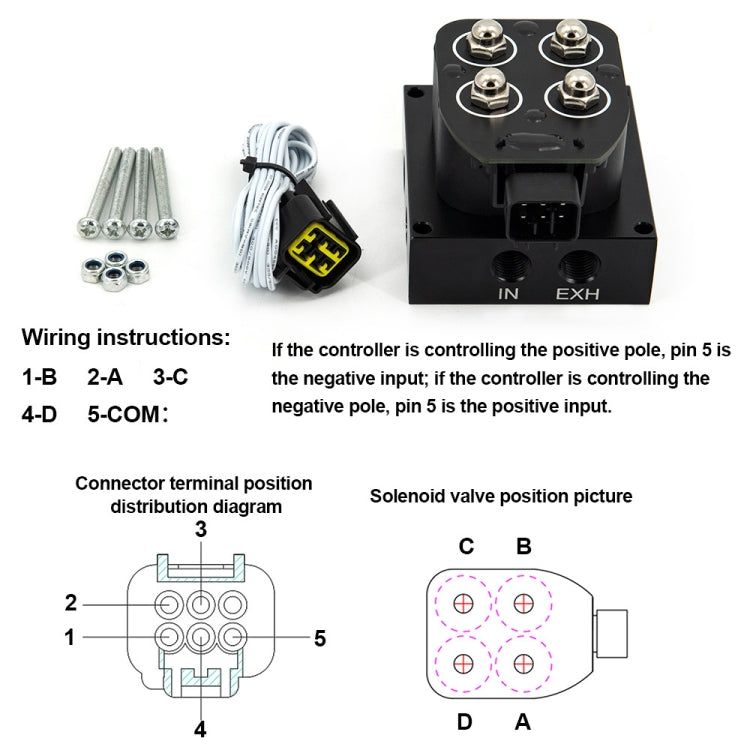 Car Air Suspension System Shock-absorbing Four-position Solenoid Valve Chassis with Remote Control