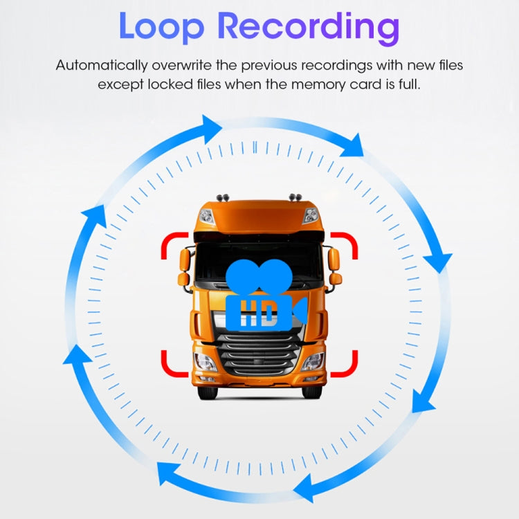 PZ710-W 7 inch Car Digital Wireless Rear-view Split-screen Monitor Four Record