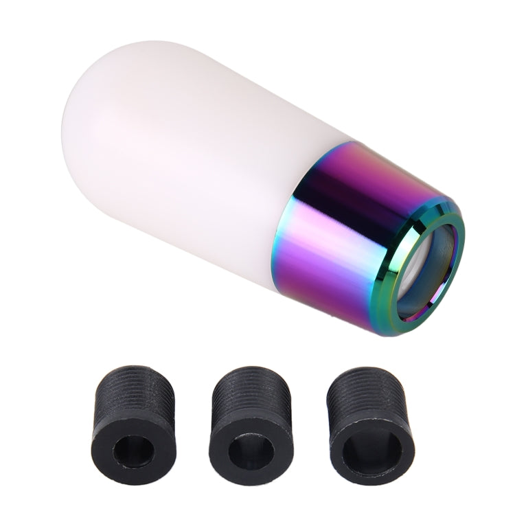 Universal Car Small Ellipsoid Resin + Carbon Fiber Metal Gear Shift Knob