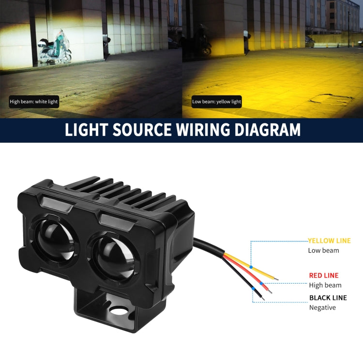 CS-1583A1 External Waterproof Double Lamp Bead LED Headlight Square Bracket Type