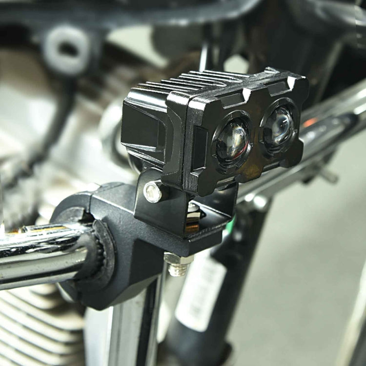 ZH-1583A1 External Waterproof Double Lamp Bead LED Headlight Square Dragon Button Type