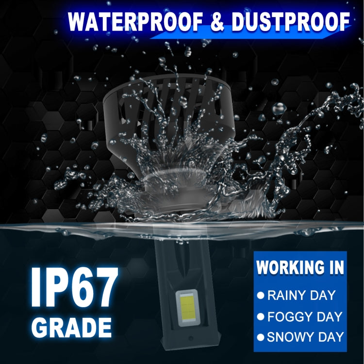 A1 2 PCS H7 DC9-23V / 24W / 6000K / 8000LM IP67 Waterproof Car LED Headlight