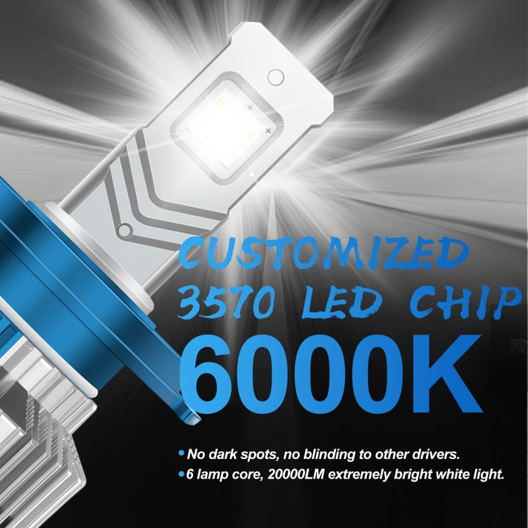 V68 2 PCS H4 DC12V / 30W / 6000K / 3500LM Waterproof Car LED Headlight