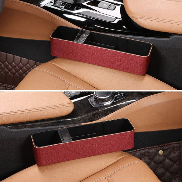 1 Pair Car Multi-functional Seat Crevice USB Storage Box