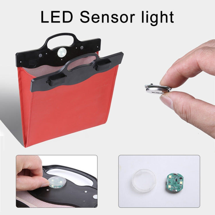 Car Multi-functional Hanging Front Trash Can with LED Light, 28 x 18cm