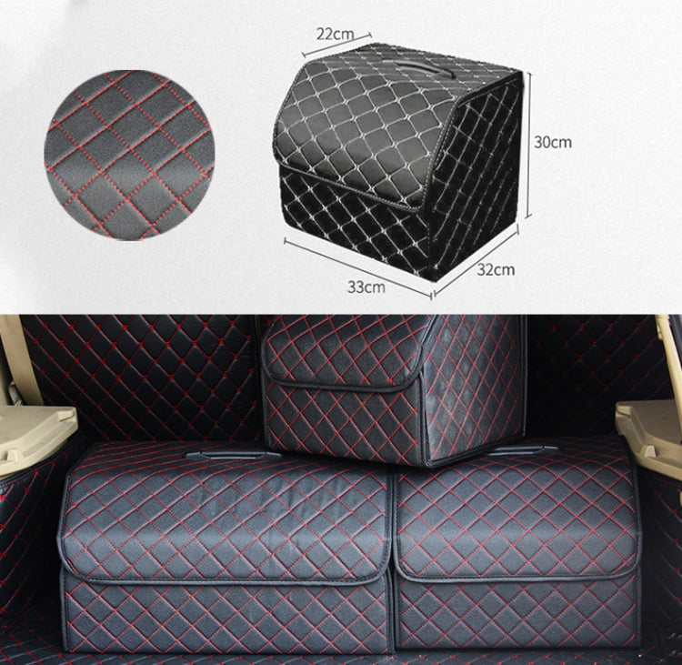 Car Trunk Foldable Storage Box, Checkered Small Size: 33 x 32 x 30cm
