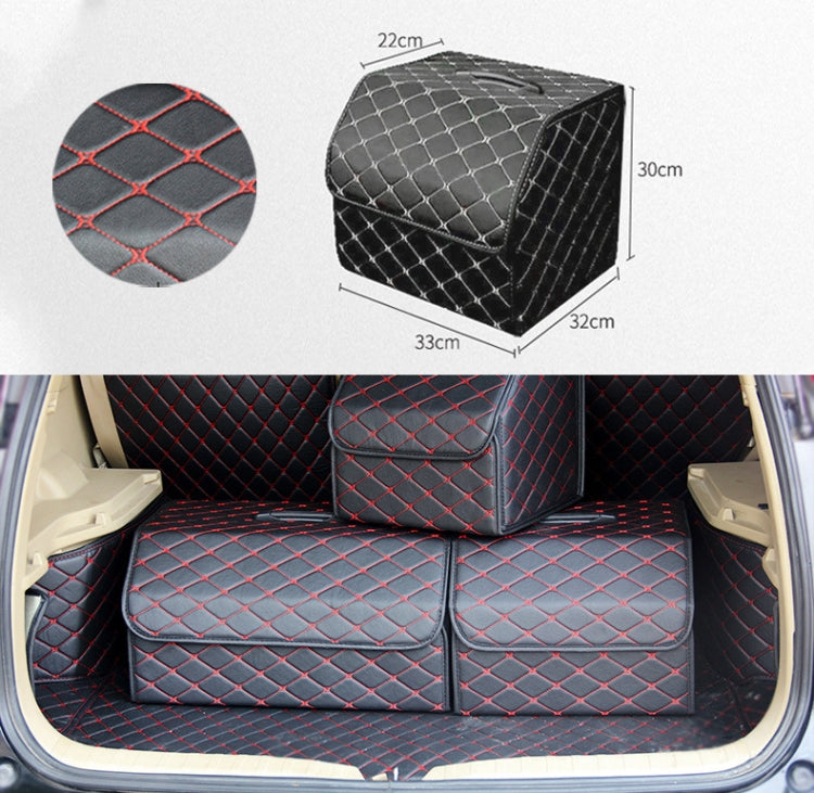 Car Trunk Foldable Storage Box, Rhombic Grid Small Size: 33 x 32 x 30cm
