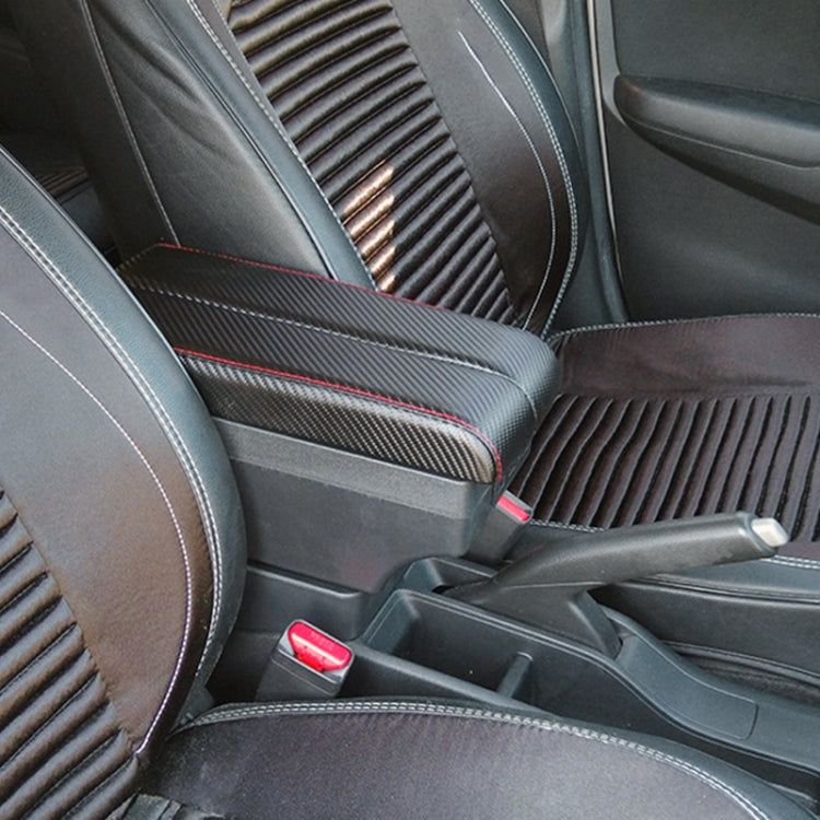 Car Center Armrest Box Side Slip Carbon Fiber Leather Type for Renault Duster 2019