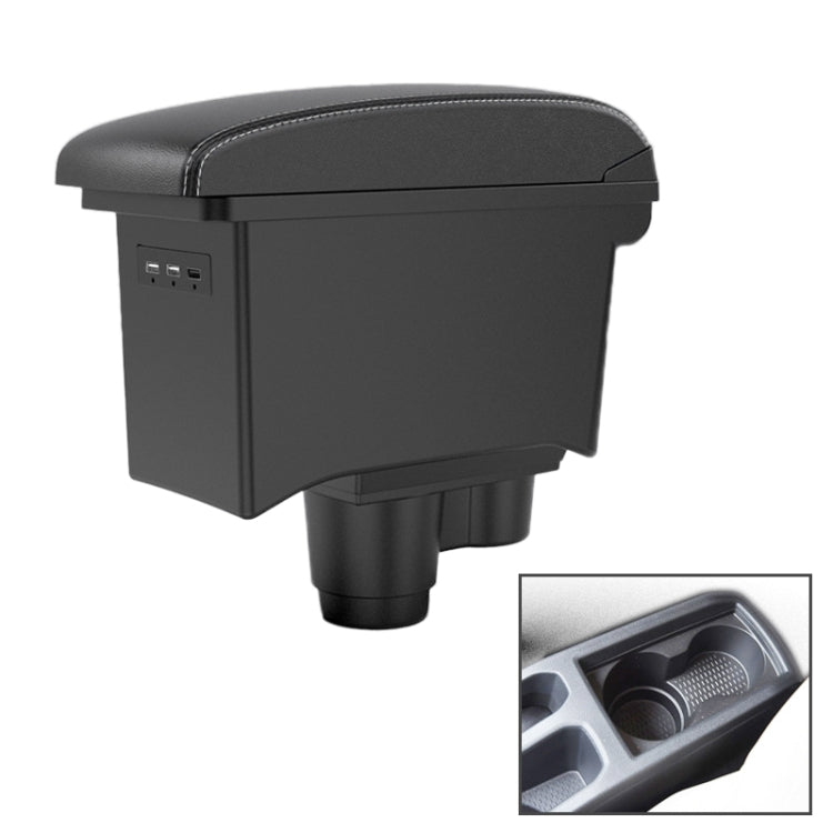 Car Center Armrest Box Microfiber Leather Type for Renault Duster 2019