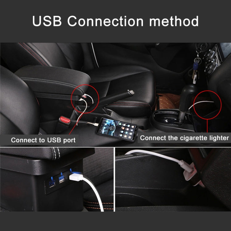 Car Center Armrest Box Microfiber Leather Type for Renault Duster 2019