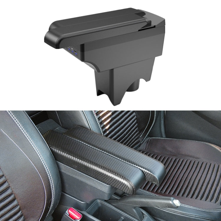 Car Center Armrest Box Side Slip Carbon Fiber Leather Type for BMW mini Cooper 2022