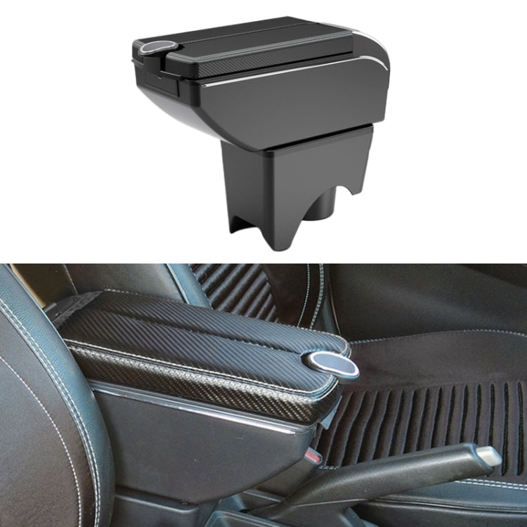 Car Center Armrest Box Double Open Plating Carbon Fiber Leather Type for BMW mini Cooper 2022